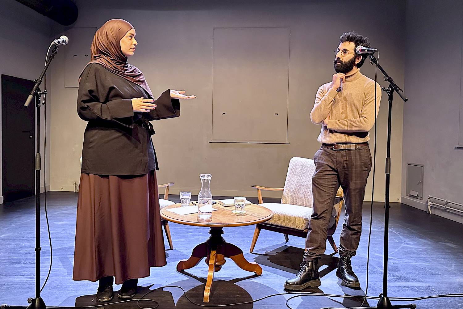 Das Unübersetzbare – Dialog und Texte von und mit Achoaq Cherif, Jusef Selman, Foto: sogar theater